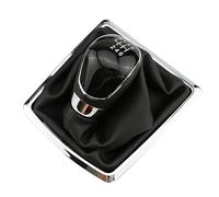 Szwaldaper Car Gear Shift Knob Lever Shifter Stick Gaiter Boot Cover PU Leather, for Ford, for Focus 2 MK2, for Fiesta, for Kuga 2008 2009 2010 2011 2012 Gear Shift Knob(6 Black with Dust)