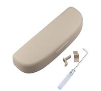 Szwaldaper Car Glasses Holder Case Sunglass Sunglasses Box, for Mercedes, for Benz, GLA 200 220 250 260 B200 A180 A200 A220 A260 Car Sunglasses Holder(Beige)