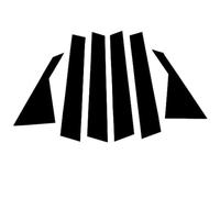 Szwaldaper Car Pillar Post Door Trim Sticker, for Hyundai, Sonata 2015 2016 2017 2018 2019 Glossy Piano Black Cover Decoration Car Window Trim Cover