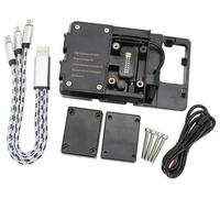 Szwaldaper Detachable Phone Holder, for BMW, R 1200 RT R1200RT 2014-2019 Navigation Bracket Motorcycle GPS Navigator USB Charging Phone Holder Handlebar Phone Bracket(BLACK Mobile phone holder)