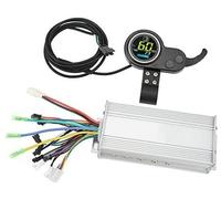 Szwaldaper Electric Scooter Motor Controller Kit, 48V 60V 1000W Bike Panel with 2 in 1 Round Color LCD Thumb Throttle Conversion Electric Scooter Controller