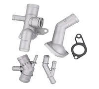 Szwaldaper Engine Coolant Pipe Hose Flange with Gasket Kit, for Au-di A3 8L TT 8N, for Octavia, Mk1 Toledo Ibiza Mk2, for Golf, Mk4 Leon Cordoba, for Bora, 06A121132A Thermostat Housing