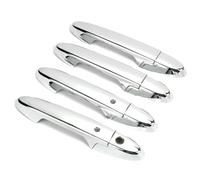 Szwaldaper for City, 2014-2020 Chrome Carbon Car Door Handle Cover Bowl Stickers Accessories Car Styling Exterior Door Handle Cover(Silver 3 Holes)