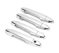 Szwaldaper for City, 2014-2020 Chrome Carbon Car Door Handle Cover Bowl Stickers Accessories Car Styling Exterior Door Handle Cover(Silver 1 Hole)