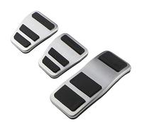 Szwaldaper For Ford, for Fiesta, MK7 2007-2012 Stainless Steel Car Pedal Pads Cover MT AT Foot Pedal Cover Vehicle Pedal Covers(Black MT)