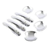 Szwaldaper for Hyundai, Tucson 2004-2010 Car Exterior Door Handles Covers Catch Cap Stickers Overlays Protection Auto Styling Exterior Door Handle Cover(Silver Handle Bowl)