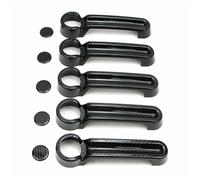Szwaldaper for Jeep, Wrangler JK 07-17, for Liberty 08-12, for Dodge, Nitro 07-11 Refit 4Dr Car Door Handle Tailgate Cover Trim Catch Cap Stickers Exterior Door Handle Cover(Carbon Style)