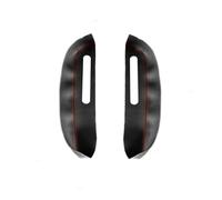 Szwaldaper for Peugeot, 307 2004 2005 2006 2007 2008 2009 2010 2011 2012 2013 Car Door Handle Panel Armrest Leather Cover Trim Accessories Car Interior Door Panel(2X Front Black-red)