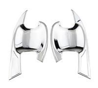 Szwaldaper for Toyota, CHR C-HR 2016-2020 Chrome Carbon Car Exterior Door Handles Covers Bowls Catch Cap Stickers Exterior Door Handle Cover(Silver Bowl)