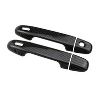 Szwaldaper for Toyota, CHR C-HR 2016-2020 Chrome Carbon Car Exterior Door Handles Covers Bowls Catch Cap Stickers Exterior Door Handle Cover(Carbon with Smart)