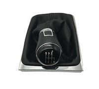 Szwaldaper For VW, for Passat B7 CC Shifter Knob 12mm 5 6 Speed Car Gear Shift Knob With Gear Shift Collars Boot Cover Car Shifter Adapter(6 speed)