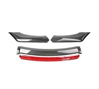 Szwaldaper Front Bumper Lip Spoiler Side Splitter Diffuser Body Kit Guard Deflector, for NISSAN, Sentra 2016 2017 2018 2019 Car Accessories Front Spoilers Front Spoiler(BLACK Carbon Look Red)