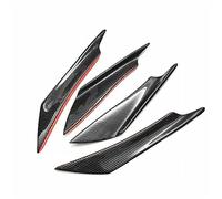 Szwaldaper Front Bumper Splitter Fin Canard Valence Spoiler Lip Diffuser, for Mitsubishi, Lancer EVO 10 2008-2017 Car Accessories Front Spoilers Front Spoiler(BLACK Carbon Fiber Look)