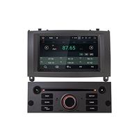 Szwaldaper GPS Navigation Audio 4G 64G Stereo Multimedia DSP 1 Din Octa Cores Auto Radio Android 10.0 Car DVD Player, for Peugeot, 407 Car Multimedia System(Black (WITH DSP))