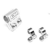 Szwaldaper Motorcycle Accessories CR Logo Front Rear Brake Line Hose Cable Guide Clamp CR80R CR85R 80R 85R 1998-2007 Motorcycle Hose Clamp(1 Kit- Silver)