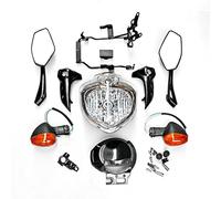 Szwaldaper Motorcycle Front Headlight Headlamp Assembly Kit Rear View Mirrors Turn Signals, for, FZ6N FZ-6N 2004 2005 2006 FZ6S FZ-6S Bike Rear Flashing Light