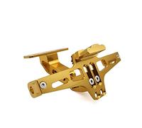 Szwaldaper Motorcycle Rear License Plate Mount CNC With Holder LED, for CBR600 F2 F3 F4 F4i VFR 1200 ST 1300 NC750S X CB1100 CBF1000 Motorcycle Number Plate Holder(Gold)