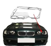 Szwaldaper Ont Headlight Cover E46 Convertible M3 Auto Glass Lens Case Head Light Caps Lampshade Hell headlight clear lens cover(1pc Left Side)