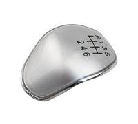 Szwaldaper Silver Black Car Gear Shift Knob Badge Emblem Cap Cover 5/6 Speed, for Ford, for Focus, for MK2 MK3, for Fiesta, for MK7 B-max C-max, for Galaxy Gear Shift Knob(6 Speed Silver)