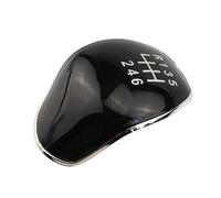Szwaldaper Silver Black Car Gear Shift Knob Badge Emblem Cap Cover 5/6 Speed, for Ford, for Focus, for MK2 MK3, for Fiesta, for MK7 B-max C-max, for Galaxy Gear Shift Knob(6 Speed Black)