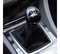 Szwaldaper Silver Black Gear Shift Knob 5 Gear 6 Speed Manual, for Focus 2 MK2 FL MK3 MK4 MK7, for Galaxy, for Fiesta, Car Styling Gear Shift Knob(Black Small 6speed)