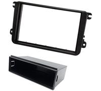 Szwaldaper Single DIN Car Radio Frame Installation, 1 2 Front Panel Stereo, for Seat Car Radio Fascia Trim Panel