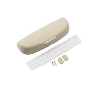 Szwaldaper Sunglasses Holder Eyeglasses Storage Box Case, for Mitsubishi, Asx Lancer 10 9 Outlander Pajero Car Accessories Car Sunglasses Holder(Beige)