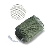 SZWLJ 1PCS Dark Green African Net Sponge, Exfoliating Bath Sponge for Shower Scrub, Nylon Back Scrubbers with Knots, Stretch Length to 45 inch, Deep Cleaning Body Care Accessories for Women & Men