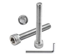 SZWLJ 20PCS M6 x 40mm Socket Screws,Grade 70,A2 Stainless Steel - 700+MPa Tensile Strength,with 1 wrench,Suitable for Daily Repairs, Furniture Assembly, and Creative Crafts.