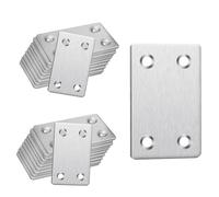 SZWLJ 22 PCS 60x38MM Stainless Steel Silver Flat Joining Plates