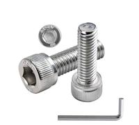SZWLJ 30PCS M6 x 20mm Socket Screws,Grade 70,A2 Stainless Steel - 700+MPa Tensile Strength,with 1 wrench,Suitable for Daily Repairs, Furniture Assembly, and Creative Crafts.