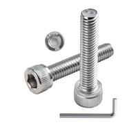 SZWLJ 30PCS M6 x 30mm Socket Screws,Grade 70,A2 Stainless Steel - 700+MPa Tensile Strength,with 1 wrench,Suitable for Daily Repairs, Furniture Assembly, and Creative Crafts.