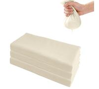 SZWLJ 3PCS 19.7x19.7in Plain Weave Muslin for Straining Sloe Gin and Cheese - 100 Mesh Muslin Cloths for Cooking, Baking, and Filtering - Reusable Muslin Squares