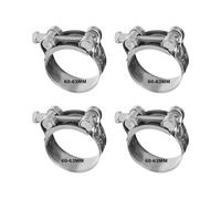 SZWLJ T Bolt Hose Clamps，4 Pieces 60-63MM Durable Exhaust Clamp Set | Hose Clips & Bolt Clip - Piping Secure Reliable Connection for Various Applications