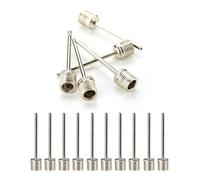 SZXMDKH 10 Pack Ball Needle with Side Holes, Stainless Steel Ball Pump Needles Football Pump Needles/Football Valve Needle/Ball Inflation Needle, Pump Needle for a Variety of Balls (Silver), L