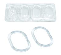 SZXMDKH 12Pcs C-shaped Plastic Shower Curtain Rings Curtain Hooks for Door Curtain, Window Curtain (Clear)