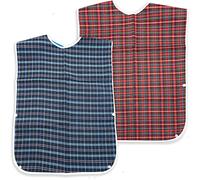 SZXMDKH 2 Adult Bibs Waterproof Eldly Bib Adult Washable Dining Bibs Mealtime Bib Clothing Protector for Elderly Men Women