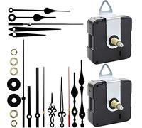 SZXMDKH 2 Pack Quartz Clock Mechanism Kit, Wall Clock Mechanisms Mattery Powered Replacement, Clock Movement Parts Motor Replacement DIY Repair Parts with 5 Set Hands- No Battery