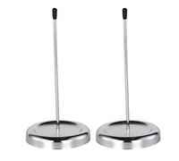 SZXMDKH 2 Pcs Receipt Spike - Paper Spike Receipt Holder, Silver Straight Rod Ticket Note Spike Check Desk Bill Spike, Reciept Spikes Stick with Round Stand Thick Spindle Rod, 14.5 x 8 x 4.5cm