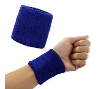 SZXMDKH 2Pack Drak Blue Sweatbands Sports Wristband Cotton Sweat Band for Men and Women, Good for Tennis, Basketball, Running, Gym, Working Out Old School