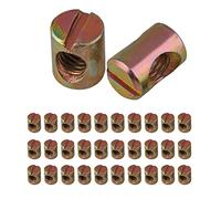 SZXMDKH 30 Pack M6 Barrel Nuts Cross Dowels Slotted Nuts for Furniture Beds Crib Chairs