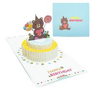 SZXMDKH 3D Pop Up Happy Birthday Cards, Happy Birthday Cards, Handmade Birthday Cake Cards Birthday Greeting Cards with Envelopes for Children Kids Boys Girls Daughter Son Birthday