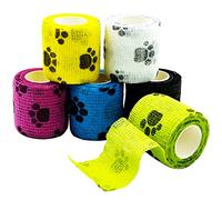 SZXMDKH 6 Rolls Self Adhesive Bandage Cohesive Bandages Pet Vet Wrap Non-woven Elastic Bandages Wrap Tape for Finger, Sports and Stretch Athletic, 5cm x 4.5m