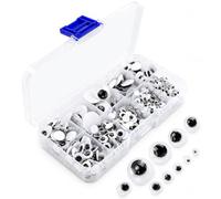 SZXMDKH 650 Pcs Black Wiggle Googly Eyes with Self-Adhesive,4mm to 18mm Mixed Packaging