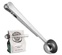 SZXMDKH 7''inch Coffee Scoop Bag Clip,Coffee Spoon Measuring,for Ground and Beans,Stainless Steel Kitchen Tools 1 Tablespoon & Long Handle Sealing Clip Tea,Milk Powder,Ice Cream