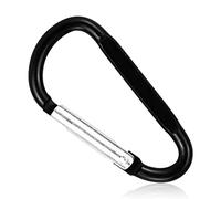 SZXMDKH Carabiner Clip Small, 1 Pcs D Ring Clip Hook Karabiner, mini Carabiner Keyring for Outdoor, Fishing, Hiking, Traveling (Black), M