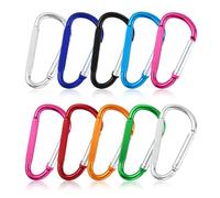 SZXMDKH Carabiner Clip Small, 10 Pcs D Ring Clip Hook Karabiner, mini Carabiner Keyring for Outdoor, Fishing, Hiking, Traveling