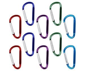 SZXMDKH Carabiner Clip Small, 10 Pcs D Ring Clip Hook Karabiner, mini Carabiner Keyring for Outdoor, Fishing, Hiking, Traveling