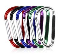 SZXMDKH Carabiner Clip Small, 6 Pcs D Ring Clip Hook Karabiner,Metal karabiners, mini Carabiner Keyring for Outdoor, Fishing, Hiking, Traveling (6 Colours)