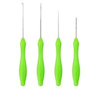 SZXMDKH Carp Fishing Baiting Rigs Tool Kit Set, 4 in 1 Carp Fishing Tackle Kit, Including Hook Needle, Driller, Knot Puller, and Fishing Braid Line Scissors for Lures Bait Driller